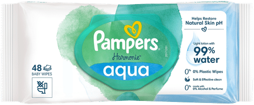 Pampers Harmonie Aqua 48片清洁湿巾｜Pampers Harmonie Aqua 48kpl puhdistuspyyhe