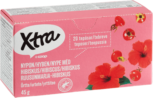 Xtra 玫瑰果芙蓉花草茶 20 x 2,25g