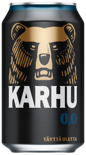 Karhu 无酒精麦芽饮品 0.0% 罐装 0,33 L