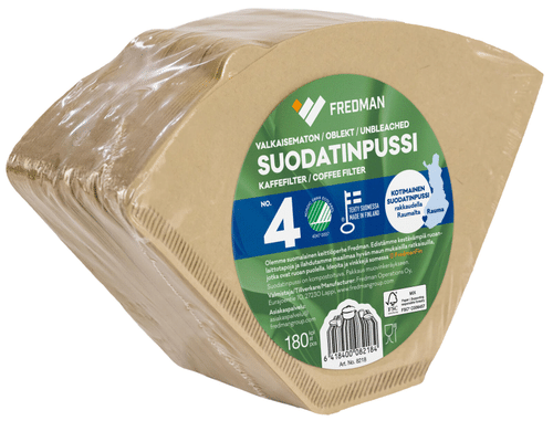 Fredman suodatinpussi No 4 valkaisematon 180kpl｜Fredman 4号未漂白过滤袋 180kpl