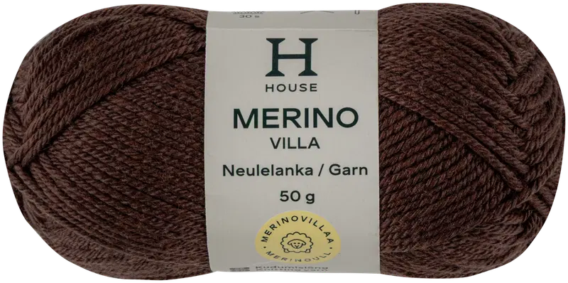 House 美利奴羊毛线50克 CNE-1833 深棕色｜House lanka merinovilla 50g CNE-1833 dark brown