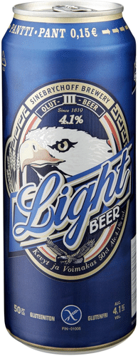 Sinebrychoff Light Beer gluteeniton lager  olut 4,1 % tölkki 0,5 L