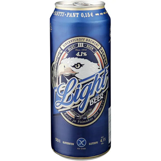 Sinebrychoff Light Beer gluteeniton lager olut 4,1 % tölkki 0,5 L｜Sinebrychoff 淡饮品 无麸质饮品 4.1% 罐装 0,5 L