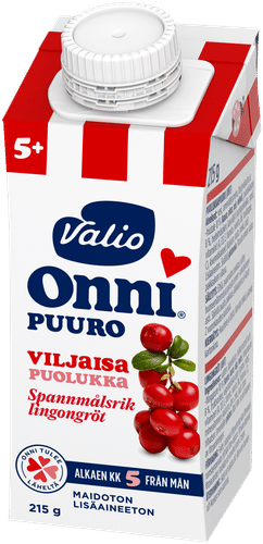 Onni Valio Onni® 杂粮越橘粥 215克 UHT（5个月起）｜Valio Onni® viljaisa puolukkapuuro 215 g UHT (alk 5 kk)