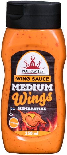 Poppamies 鸡翅酱 中辣 340g｜Poppamies Wing Sauce Medium siipikastike 340g