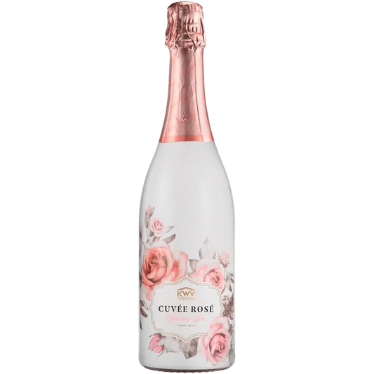 KWV Cuvée Rosé Sparkling Wine 7,0 til-% 0,75 L plo｜KWC KWV Cuvée 桃红起泡饮料 7.0 vol% 0.75 L plo