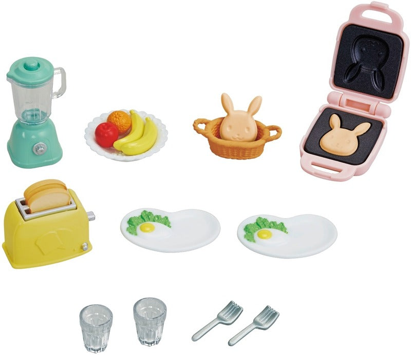 Sylvanian Families 早餐套装含烤面包机｜Sylvanian Families Aamiaissetti leivänpaahtimella