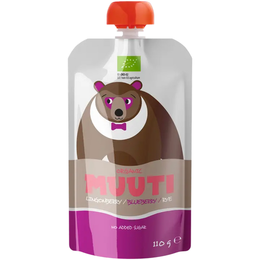 Muuti luomu puolukka-mustikka-ruispuuro 110g 8kk｜Muuti 有机越橘、蓝莓、黑麦粥 110g 8 个月