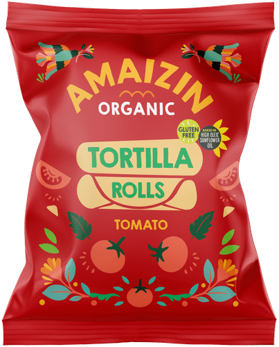 Amaizin tortilla rolls maissilastut tomaatti 100g luomu