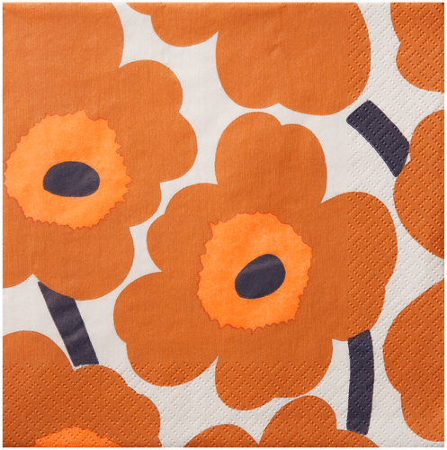 Marimekko Unikko 橙色餐巾 20张/33厘米