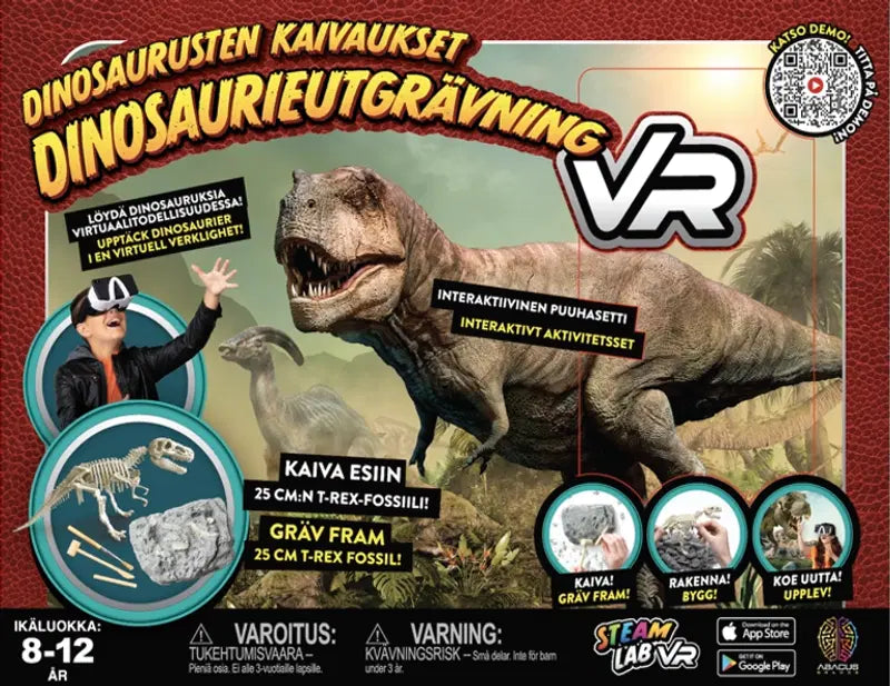 Abacus VR 恐龙挖掘互动手工套装｜Abacus VR Dino Dig interaktiivinen puuhasetti