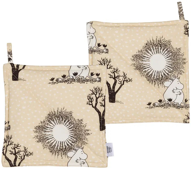 Moomin 阿拉比亚 姆明 隔热手套 22x22cm 爱 米色｜Moomin Arabia Muumi patalappu st 22x22cm Rakkaus beige