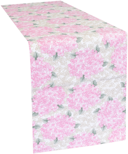 House 长桌垫 绣球花 33x160厘米 粉色