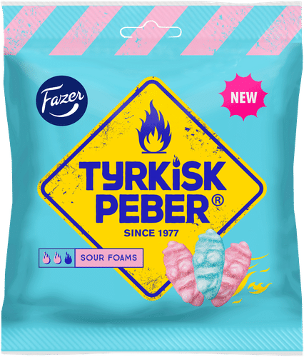 Fazer Tyrkisk Peber Sour Foams Makeispussi 150g