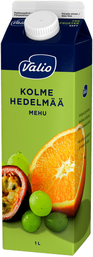Valio 3 hedelmän mehu 1 l (rypäle, appelsiini, passiohedelmä)｜Valio 3 果汁 1 升（葡萄、橙子、百香果）