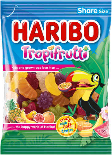 Haribo 热带水果 275克糖果袋｜HARIBO Tropifrutti 275 g karkkipussi