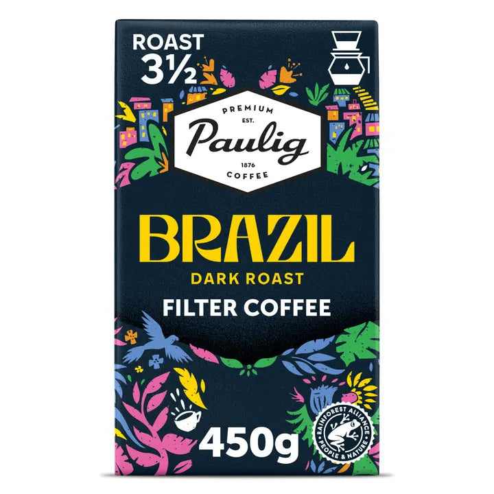 Paulig Brazil Dark Roast tumma paahto kahvi suodatinjauhatus 450g｜Brazil Paulig 巴西深度烘焙咖啡过滤研磨 450g