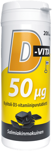 D-Vita 50微克甘草味200片木糖醇D3维生素咀嚼片