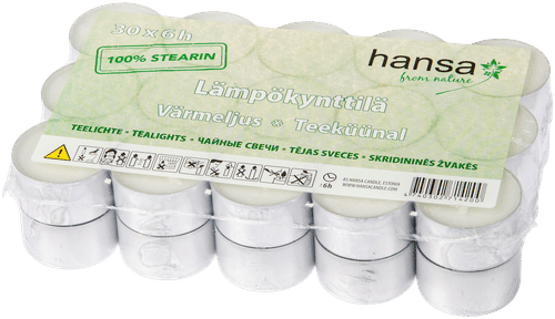 Hansa Candle steariinilämpökynttilä 6h 30kpl