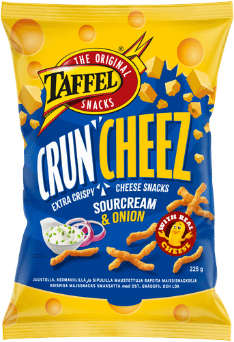 Taffel CrunCheez酸奶油洋葱味奶酪零食 225g