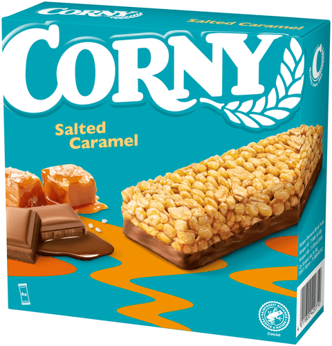 Corny Salted Caramel välipalapatukka 6x23g｜Corny 咸焦糖能量棒 6x23g