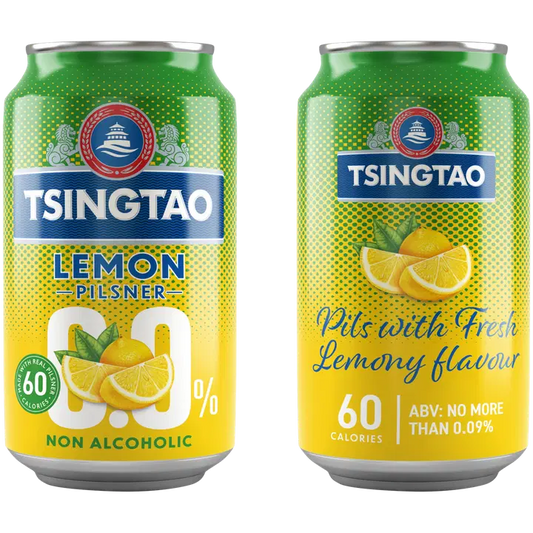 Tsingtao Lemon Pilsner olut 0% 0,33l tlk｜Tsingtao 柠檬比尔森饮品 0% 0.33l tlk