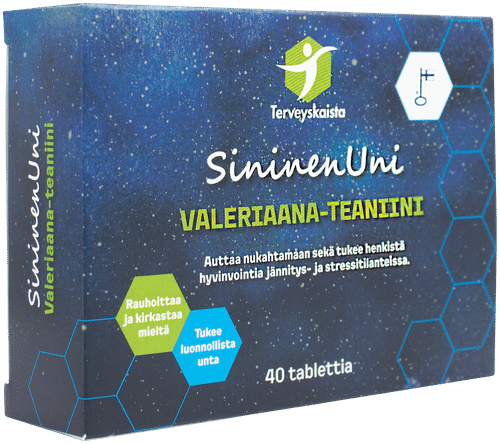 Terveyskaista SininenUni 缬草-茶氨酸 40片