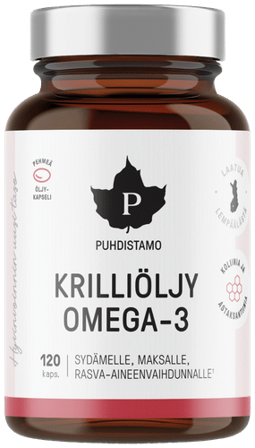 Puhdistamo 磷虾油 Omega-3 120 kapselia