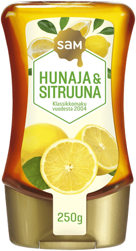 Hunajainen SAM SITRUUNA Hunaja&Sitruuna 250g｜Hunajainen Sam 柠檬 蜂蜜柠檬 250g