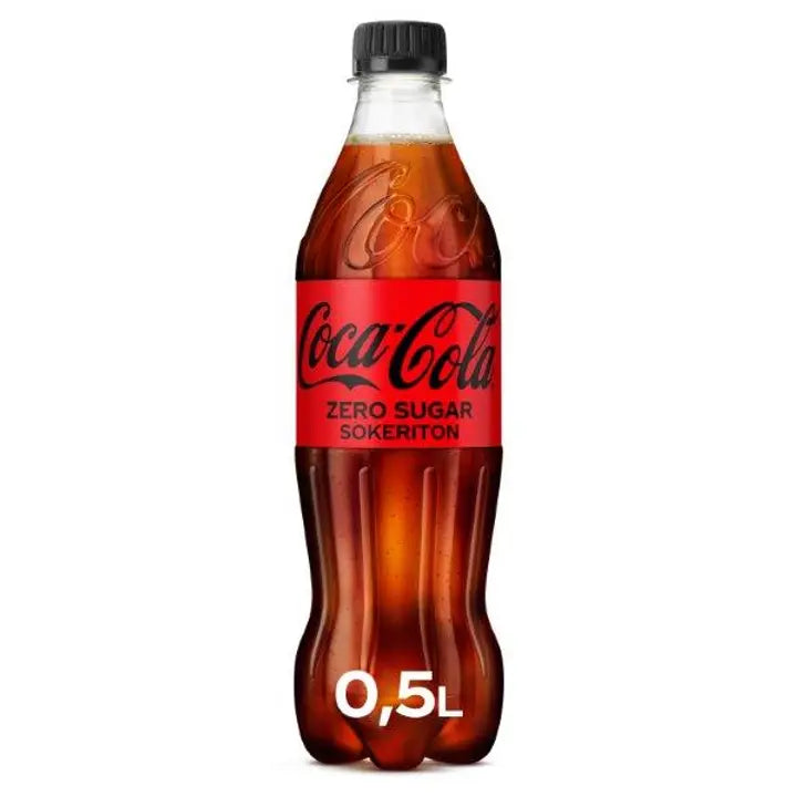 Coca-Cola Zero Sugar virvoitusjuoma muovipullo 0,5 L｜Coca-Cola 零糖软饮料塑料瓶 0,5 L