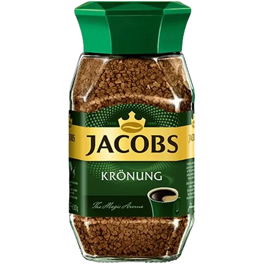 Jacobs Krönung 95g, pakastekuivattu pikakahvi lasipurkissa｜Jacobs Krönung 95 克，玻璃罐装冻干速溶咖啡