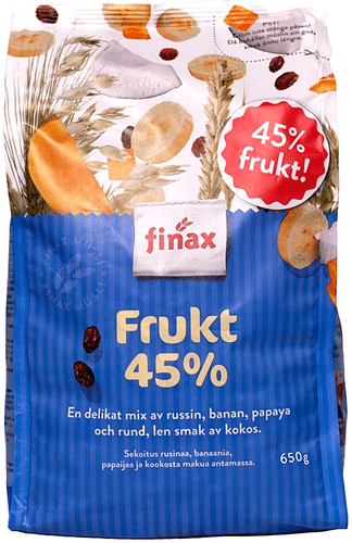 Finax Hedelmää 45 % mysli 650 g｜Finax 含水果45%麦片 650g