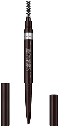 Rimmel Brow This Way Filler & Fixer -kulmakynä 004 Soft Black 0,4 g