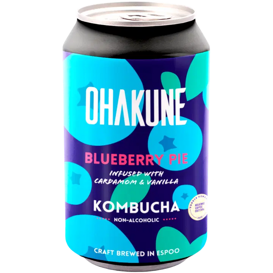 Ohakune Kombucha Blueberry Pie teejuoma, 330ml｜Ohakune 康普茶蓝莓派茶饮料， 330ml