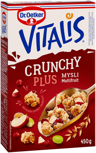 Dr. Oetker Vitalis Crunchy Plus Multifruit mysli 450 g｜Vitalis 博士奥克特 Vitalis Crunchy Plus 多果麦片 450 g