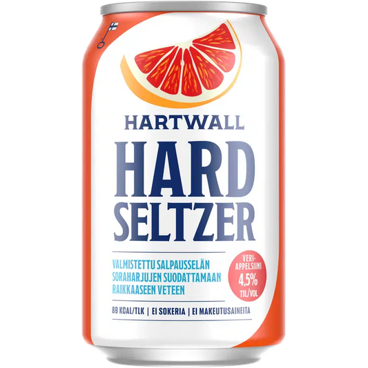 Hartwall Hard Seltzer Veriappelsiini 4,5% 0,33 l｜Hartwall Hard Seltzer 血橙 4.5% 0,33 l