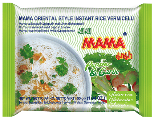 Mama 胡椒蒜味米粉汤 55g｜Mama Pippuri & Valkosipuli riisivermiselli keitto 55g