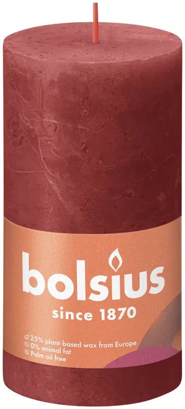 Bolsius 锈红PK 130/68 精致红｜Bolsius RUSTIIKKI PK 130/68 DELICATE RED