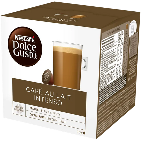 Nescafé Dolce Gusto 16kaps/160g Café au Lait Intenso maitokahvikapseli｜Dolce Gusto Nescafé Dolce Gusto 16粒/160克 Café au Lait Intenso 牛奶咖啡胶囊