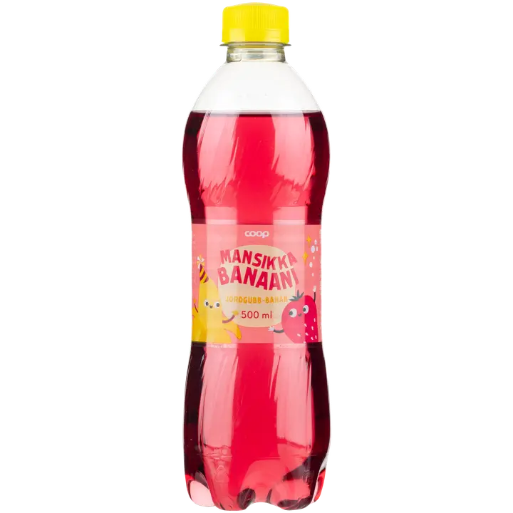 Coop mansikka-banaani virvoitusjuoma 0,5l｜Coop 草莓香蕉软饮料 0,5l
