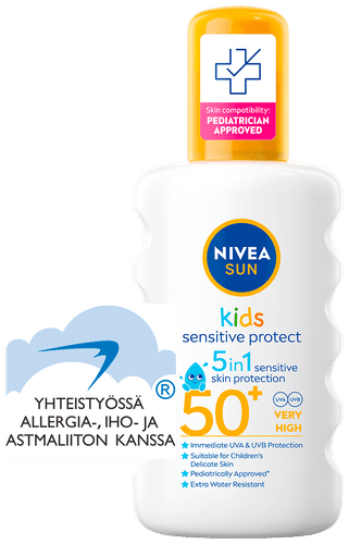 NIVEA Sun 200毫升儿童敏感防护防晒喷雾SPF50+