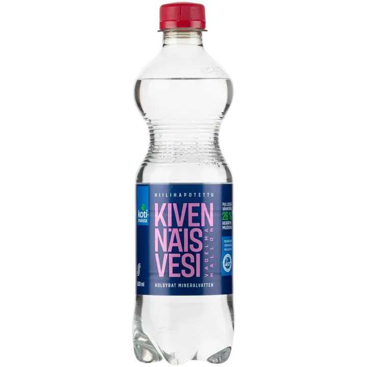 Kotimaista hiilihapotettu Kivennäisvesi vadelma 500 ml｜Kotimaista 碳酸矿泉水 覆盆子 500 ml