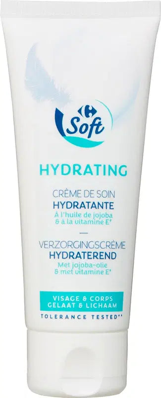 Carrefour 柔润保湿面部身体霜 75 ml｜Carrefour Soft Hydrating Face And body Cream hoitovoide 75 ml
