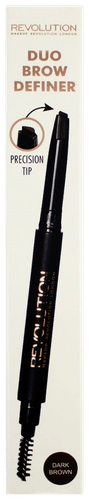 Makeup Revolution Duo Brow Pencil 深棕眉笔｜Makeup Revolution Duo Brow Pencil Dark Brown kulmakynä