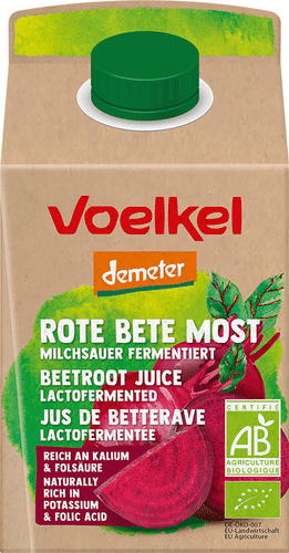 Voelkel luomupunajuurimehu, maitohappokäytetty, demeter 0,5l｜Voelkel 有机甜菜根汁，使用乳酸，Demeter 0,5l