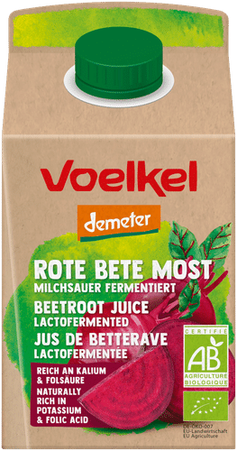 Voelkel 有机甜菜根汁，使用乳酸，Demeter 0,5l