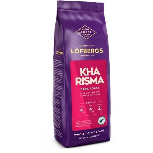 Löfbergs Kharisma Papukahvi 400 g Rainforest Alliance｜Löfbergs Kharisma Bean 咖啡 400 克 雨林联盟