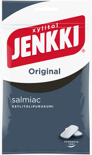 Jenkki 原味咸甘草木糖醇口香糖 100g｜Jenkki Original Salmiac ksylitolipurukumi 100g