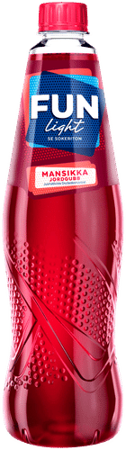 FUN Light mansikanmakuinen juomatiiviste 1,0l｜Fun Light 草莓味浓缩饮料 1,0l