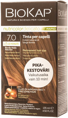 Biokap nutricolor delicato rapid 7.0 natural medium blond